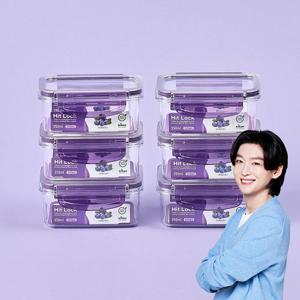 에코센스 히트락 올트라이탄 밀폐용기 직사각 350ml, 6개