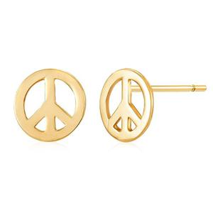 [니지쥬얼리] 14K GOLD 피스 마크 이어링