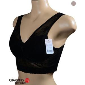 [오노마] ONM 쿨샵 시스루 플라워 망사 노와이어 메쉬 탑브라