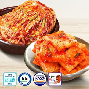 안동학가산 모든재료 국내산 별미김치세트 (포기 7kg+석박지 5kg) 아이스박스포장