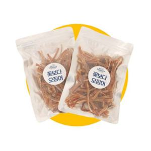 쫄깃쫄깃 달콤한 건어물 마른 안주 간식 꽃보다 오징어 40g x2개