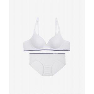 [휠라 언더웨어][휠라] 아웃핏 영테니스 트임 화이트 브라 세트 (FI4BAG1452FWHI_SKU)