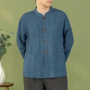 [디얼마미]남성 사각수 마 블라우스 / 남자 생활한복 중년 아빠 추석