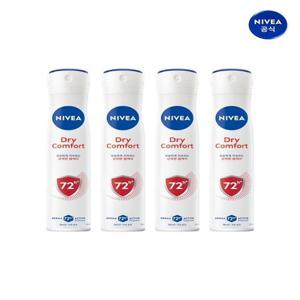 [니베아]니베아 데오드란트 스프레이 드라이콤포트 200ml 4개