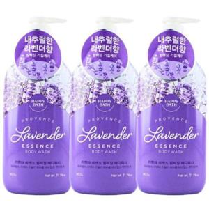 해피바스 라벤더 에센스 바디워시 900g x3개