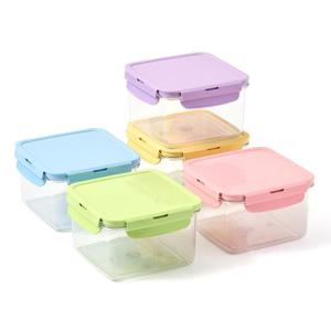 에코센스 조이락 정사각 파스텔 트라이탄 밀프랩 도시락통 5컬러 660ml, 5개