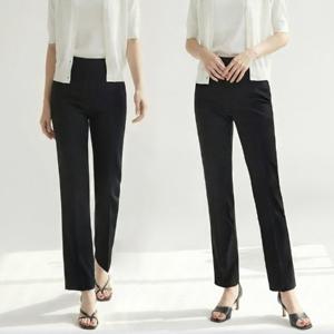 [에이플심플] 1+1 여성 여름 스판 일자바지 블랙 2장세트