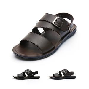 [정상가 129,000원] 엘칸토 남성 소가죽 더블 스트랩 샌들 2.2cm LCMW68M326