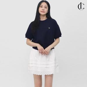 엘케이트 여자 맨투맨 캐주얼 반팔티 크롭 티셔츠 LID006