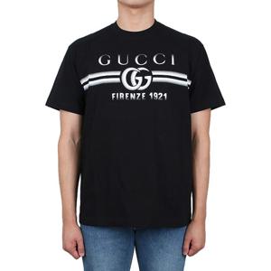 [구찌] GG 프린트 저지 코튼 반팔티 (785345 XJGKJ 1070)