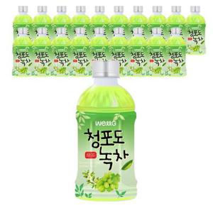 웰그린 청포도녹차 340ml X 20PET 음료수 편의점