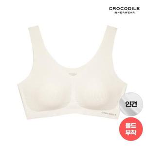 [크로커다일 이너웨어]라이크라 인견쉘론 V넥 심리스브라 1종 CDWBR4N05A