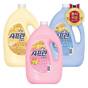 샤프란 아로마 섬유유연제 용기 3.1L x 4개 (3종 택1)