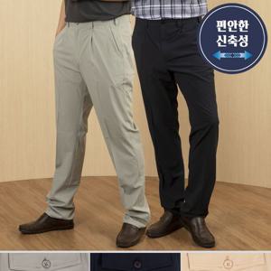남성 여름 포포샤 원턱 스판 신사 면바지