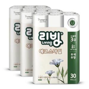 삼정 리빙 에코 스마일 화장지 22M 30롤 3팩