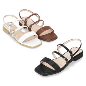[정상가 159,000원] 엘칸토 여성 스트랩 플랫 샌들 2cm LCWW89I426