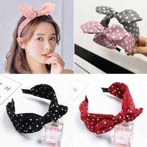 [다잇템][다잇템] 여성 패션 포인트 땡땡이 와이드 리본 클래식 머리띠_20133470_588872