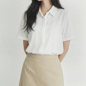[유니제이] 필로 쿨링 스판 반팔 블라우스 RSSB3171