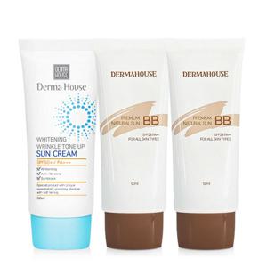미백 링클 톤업 썬크림+썬비비크림2개/ SPF50+PA+++  피부보정