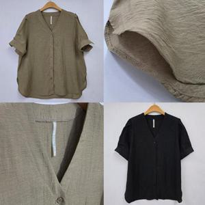 빅사이즈여름블라우스 U650L507 올라브이린넨블라우스 HG