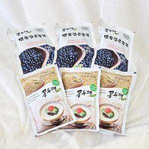 [푸드맛남]맷돌 백태 콩물450ml3팩 + 서리태 콩물450ml3팩 (총2.7kg)