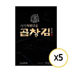 [기타]성경김 두번구운 곱창돌김 15g x 5개