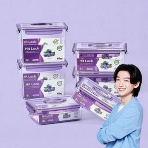 에코센스 히트락 올트라이탄 밀폐용기 대용량 6종 (2000ml, 2개 3000ml, 2개 5000ml, 2개)