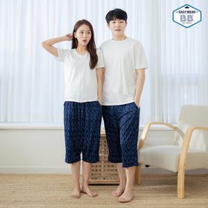 남여 공용 쿨 냉감 7부 주머니 바지_스트라이프 택1
