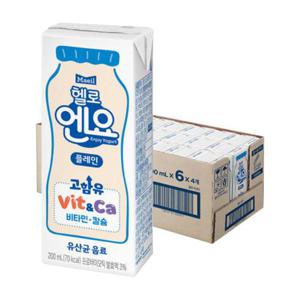 헬로엔요 플레인 유산균 음료 200ml X 24팩