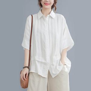 [무드무드] 모디악 루즈핏 세로 셔츠