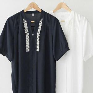 레이스 별 반팔 블라우스 304G814S 빅사이즈 여성 503