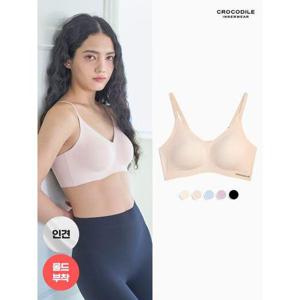 [크로커다일 이너웨어]뉴 라이크라 인견쉘론 몰드부착 스트랩 1종 택1