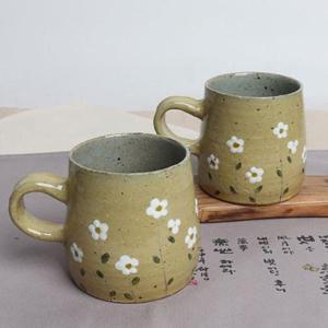 봄맞이꽃 머그컵 2P세트(대) -겨자색 500ml (W1D2913)