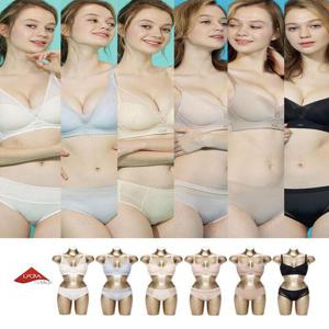 [라이크라]라이크라 노와이어 옆구리 3단 보정 홈쇼핑 브라팬티세트 2종 6+6