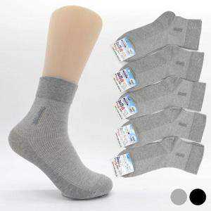 남성 발목조임없는 여름 메쉬 무압박 중목양말 5켤레 WF0F5B9