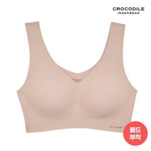 [크로커다일 이너웨어]뉴 라이크라 쉘론 몰드부착 V넥 심리스브라 1종 CDWBR4M02B