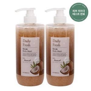 (1+1)푸드어홀릭 데일리 프레시 스크럽 바디워시 코코넛 800ml /촉촉한 저자극 각질케어