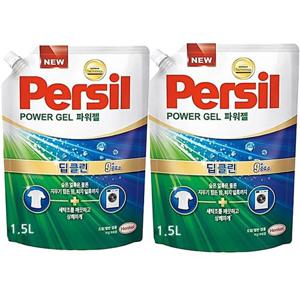 헨켈 퍼실 persil 세탁세제 - 파워젤 1.5L 리필X2개 (일반/드럼겸용) 얼룩제거