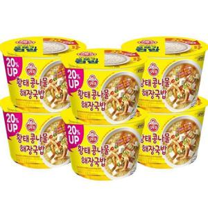 오뚜기 황태콩나물 해장국밥 301.5g 6개/컵밥 즉석밥 간편