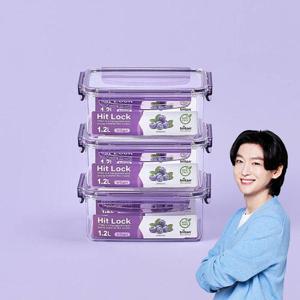 에코센스 히트락 올트라이탄 밀폐용기 직사각 1200ml, 3개