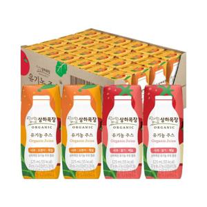 상하목장 유기농주스 사과딸기케일+사과오렌지케일 125ml 각 12팩 (총 24팩)