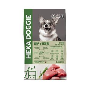 헥사도기 1.5kg 피부&장건강 유기농 6제로 강아지사료