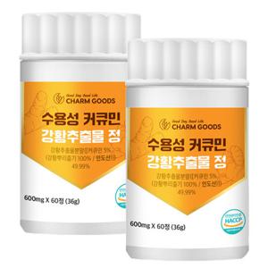참굿즈 수용성 커큐민 강황 추출물 60정 2통