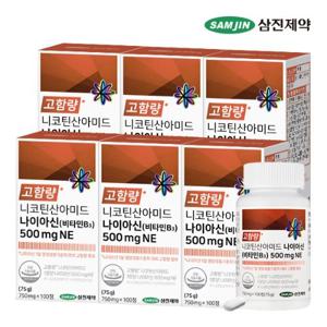 삼진제약 니코틴산아미드 나이아신 비타민B3 500mgNE 6병 (600정)