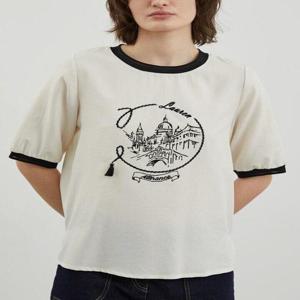 [올리비아로렌]Lauren 반팔 티셔츠 VVCAS4M3461 EIC