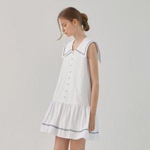 [에이리프]세일러 빅 카라 린넨 민소매 마린 원피스 (2color)