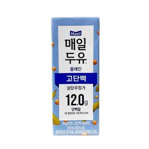 [그로미스]매일두유 고단백 플레인 190ml 12팩 x 4곽 (32105300)