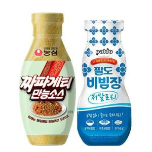 갤러리아_농심 짜파게티 만능소스 280g+팔도 비빔장 저칼로리 소스 185g