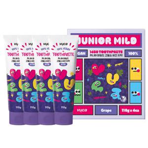 뷰카 주니어 마일드 고불소 구취케어 비건 치약 5종 110g 4개