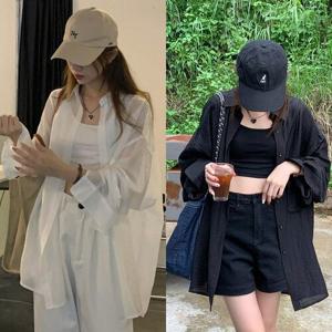[디자이너몰][SALE]여성 여름 요루면 루즈핏 긴팔 셔츠 남방